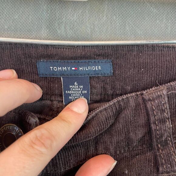 Tommy Hilfiger Corduroy Pants Women Size 6 Brown Bootcut Zip Fly Classic Fit - Picture 5 of 10